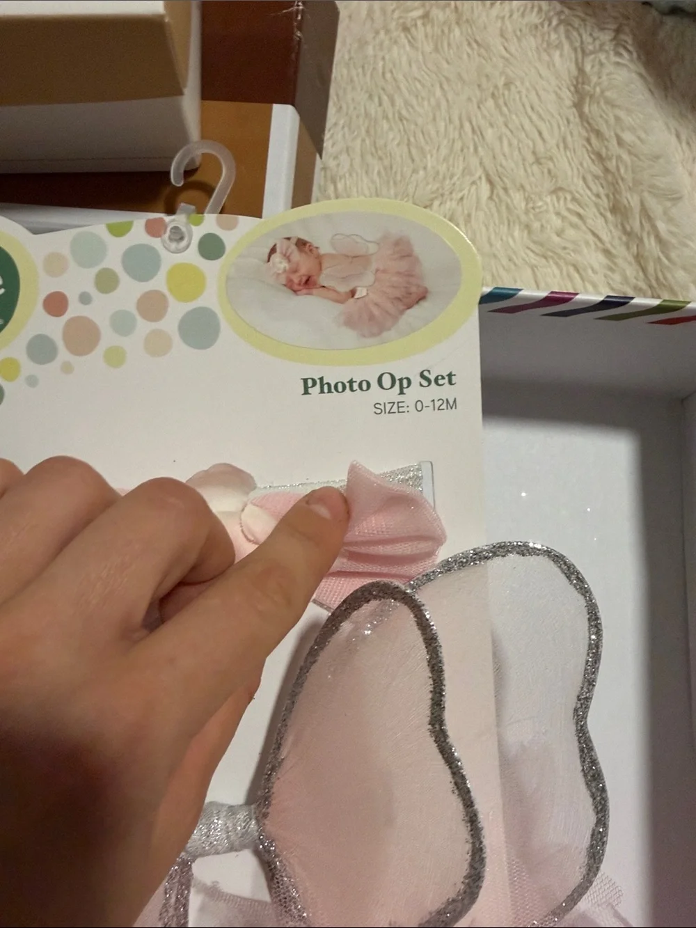 Little Me Light Pink Tulle Fairy Wings and Bow Set